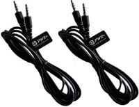 Pwr+ Pack of 2 Extra Long 6.5 Ft Cord 3.5mm Screen-to-screen Audio and Video Av Cable for Philips Dual Screen Portable Dvd Player