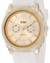 XOXO Women's XO8074 White Silicone Strap Watch