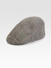 Colorful plaid adds a playful look to this gentlemanly design. WoolBrim, about 3½Spot cleanMade in USA of imported fabric 