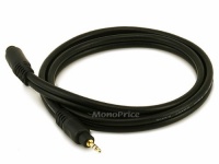 Monoprice 3ft Premium 3.5mm Stereo TRS Male-Female Extension Cable - Black