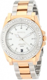 Breil Milano Women's TW0848 Manta Ion-Plating Swarovski Crystal Bezel Rose Gold Watch