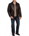 Cole Haan Men's Smooth Lamb Jacket, Espresso, Medium