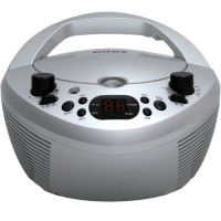 Coby CXCD251SVR Portable CD Player with AM/FM Radio, Silver