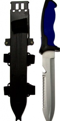 SE KHK2281-1 12-Inch Dive Knife with Hard Sheath, Blue