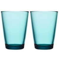 Iittala Kartio 13-Ounce Tumbler Sea Blue, Set of 2