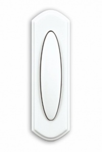 Heath Zenith SL-6197-B Traditional Décor Series Wireless Door Chime Push Button, Off-White