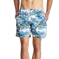 Bottoms Out Men's Ocean Print Swim Short