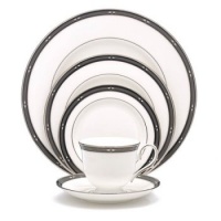 Lenox Diamond Solitaire Platinum Banded Bone China Saucer