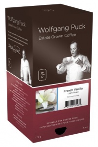 Wolfgang Puck Coffee, French Vanilla Flavored, 18-Count Pods (Pack of 3)