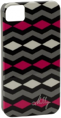 MILLY Diamond Zig Zag Iphone Case,Shocking Pink,One Size