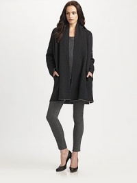 A rich blend of wool and cashmere in a double-faced knit, draped from shoulder to hem in a slouchy open-front style.High foldover necklineDropped shouldersOpen frontSlash pocketsAbout 30 from shoulder to hem70% wool/30% cashmereDry cleanImportedModel shown is 5'9½ (176cm) wearing US size Small.