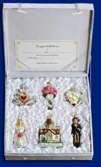 Old World Christmas Wedding Collection Ornament Box Set