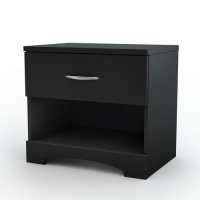 South Shore Furniture Step One Collection Night Stand, Pure Black