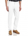 Perry Ellis Men's Flat Front Solid Chino