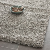 Safavieh Shag Collection SG151-7575 Silver Shag Area Rug, 4-Feet by 6-Feet