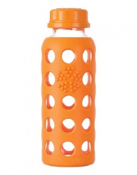 Lifefactory 9-Ounce Glass Beverage Bottle, Orange