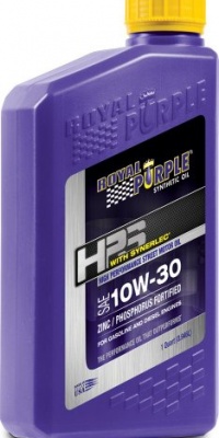 Royal Purple 32130 HPS 10W-30 High Performance Street Synthetic Motor Oil with Synerlec - 12 Quart