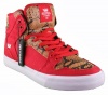 Supra - Mens Vaider High Top Shoes, Size: 8.5 D(M) US Mens, Color: Red / Snake Print/White