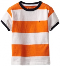 Tommy Hilfiger Boys 2-7 Short Sleeve Kenny Tee, Cheeto Orange, 7 Regular