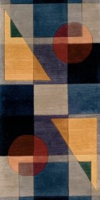 Area Rug 2x12 Runner Contemporary Blue Color - Momeni New Wave Rug from RugPal