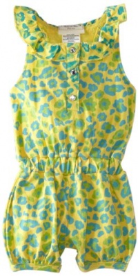 Carter's Watch the Wear Baby-Girls Infant Romper With Cheetah Print, Yellow, 12 Months