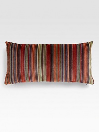 Richly striped in a sophisticated palette that's quintessential Missoni, this shapely pillow is done in plush velvet and makes a luxurious accent.Zip-off coverViscose/cottonDown/feather fill16L X 12HDry cleanMade in Italy