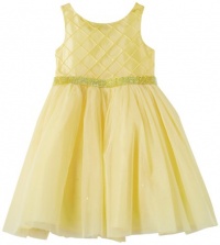 Sweet Heart Rose Girls 2-6X Sequin Special Occasion Dress, Yellow, 6X