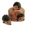 ZippyPaws Burrow Squeaky Hide and Seek Plush Dog Toy, Hedgehog Den