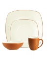 Noritake Colorwave Terra Cotta 4-Piece Place Setting, Square Shape