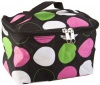 Cute! Cosmetic Makeup Bag Case Retro Polkadots Green Pink Small Polka Dot