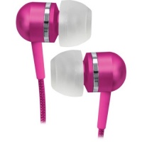 Coby CVEM79PNK Jammerz Platinum High-Performance Isolation Stereo Earphones, Pink