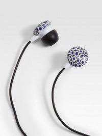 Add a bit of color to your tunes with this printed graphic style.Compatible with iPhone® and MP3 playersRubberImported