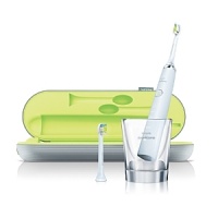 The Sonicare DiamondClean toothbrush features a dynamic cleaning action that drives fluid between teeth and along the gumline, using a patented sonic technology. The toothbrush features five brushing modes--cleaning mode for plaque removal, white mode for removing surface stains, polish mode for brightening the teeth, gum care for improving gum health, and sensitive, an extra gentle mode for sensitive teeth and gums.