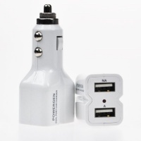 PowerGen Dual USB 3.1A 15w High Output Car Charger - White