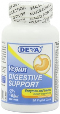 Deva Vegan Vitamins Digestive Support with Enzymes and Herbs, 90-Count