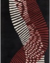 Surya Art-234 Artist Studio Contemporary Area Rug, 2-Feet by 3-Feet, Jet Black