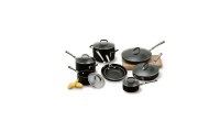 Simply Calphalon Enamel 14-Piece Cookware Set, Black