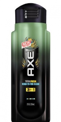 Axe 3 in 1 Shampoo Plus Conditioner Plus Bodywash Total Fresh, 12 Ounce