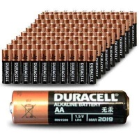 100 Pack Duracell Coppertop MN1500 AA Batteries Expired 2018 or After