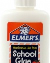 Elmer's Washable No-Run School Glue, 4 oz Bottle (E304)