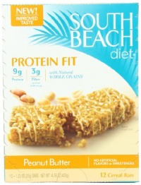 South Beach Diet Protein Fit Cereal Bar, Peanut Butter, 12 Count