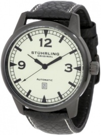 Stuhrling Original Men's 129XL.335566 Aviator Tuskegee Warhawk Automatic Date Black Watch