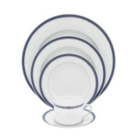 Bernardaud Athena Platinum Navy Five Piece Place Setting