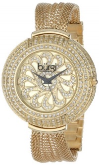 Burgi Women's BUR051YG Crystal Mesh Bracelet Watch