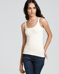 Free People's stretch tank is a seasonless staple perfect for layering under sweaters or topping off a flouncy skirt when warmer weather arrives.