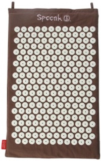 Terra Brown Hemp Acupressure Massage Mat with carry-bag