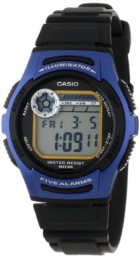 Casio Men's W213-2AVCF Basic Blue and Black Digital Watch