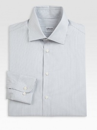 A timeless business essential, handsomely woven in striped cotton for a sharp finish.Button-frontSpread collarCottonDry cleanImported