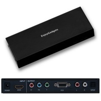 EnjoyGadgets HDMI to VGA & Component YPbPr Video Converter Adapter, Support Audio, S/PDIF, 5 RCA