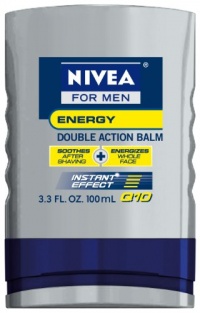 Nivea For Men Q10 Energy Double Action Balm, 3.3 fl. oz. Bottles (Pack of 3)